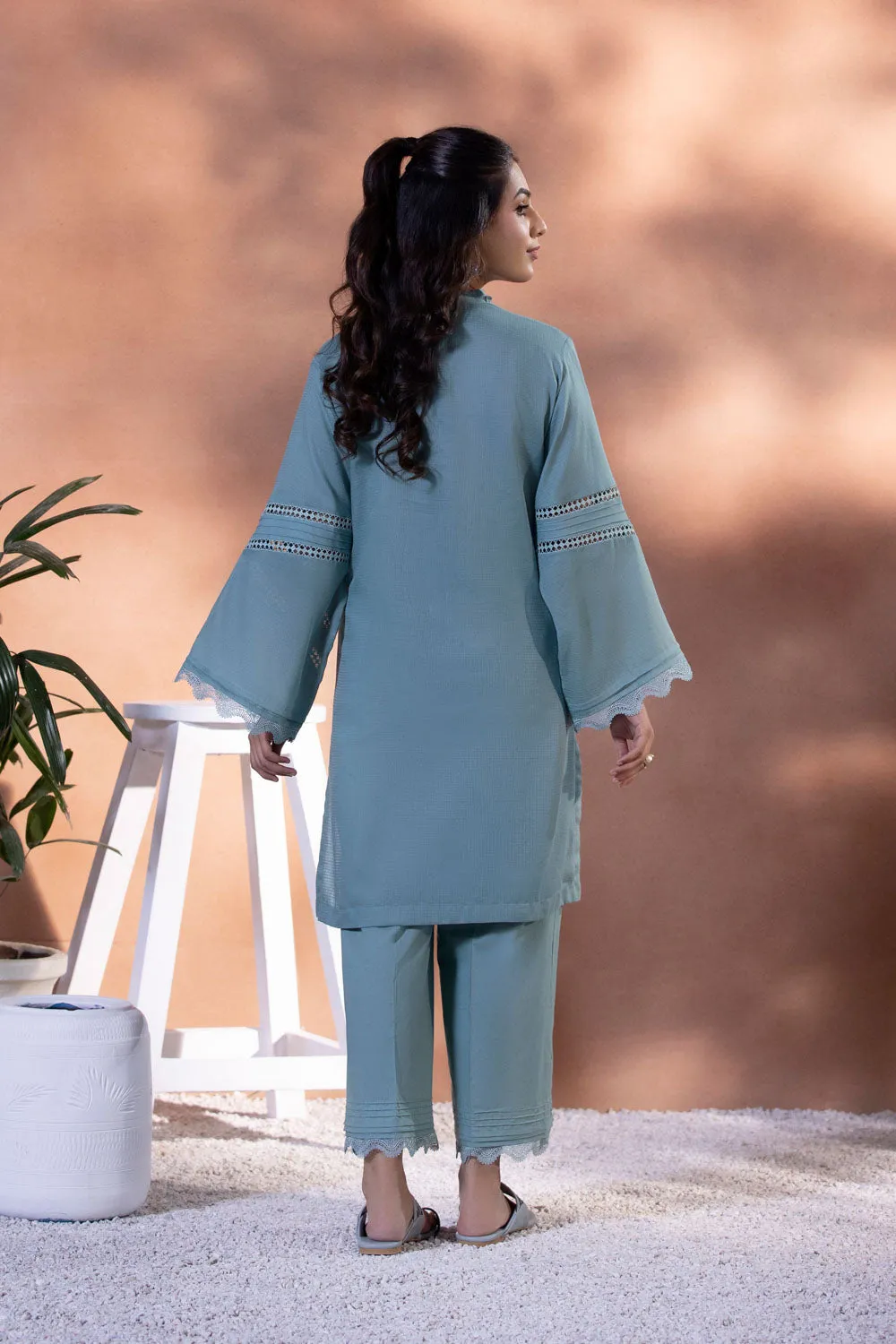 2 Piece - Solid Cotton Suit