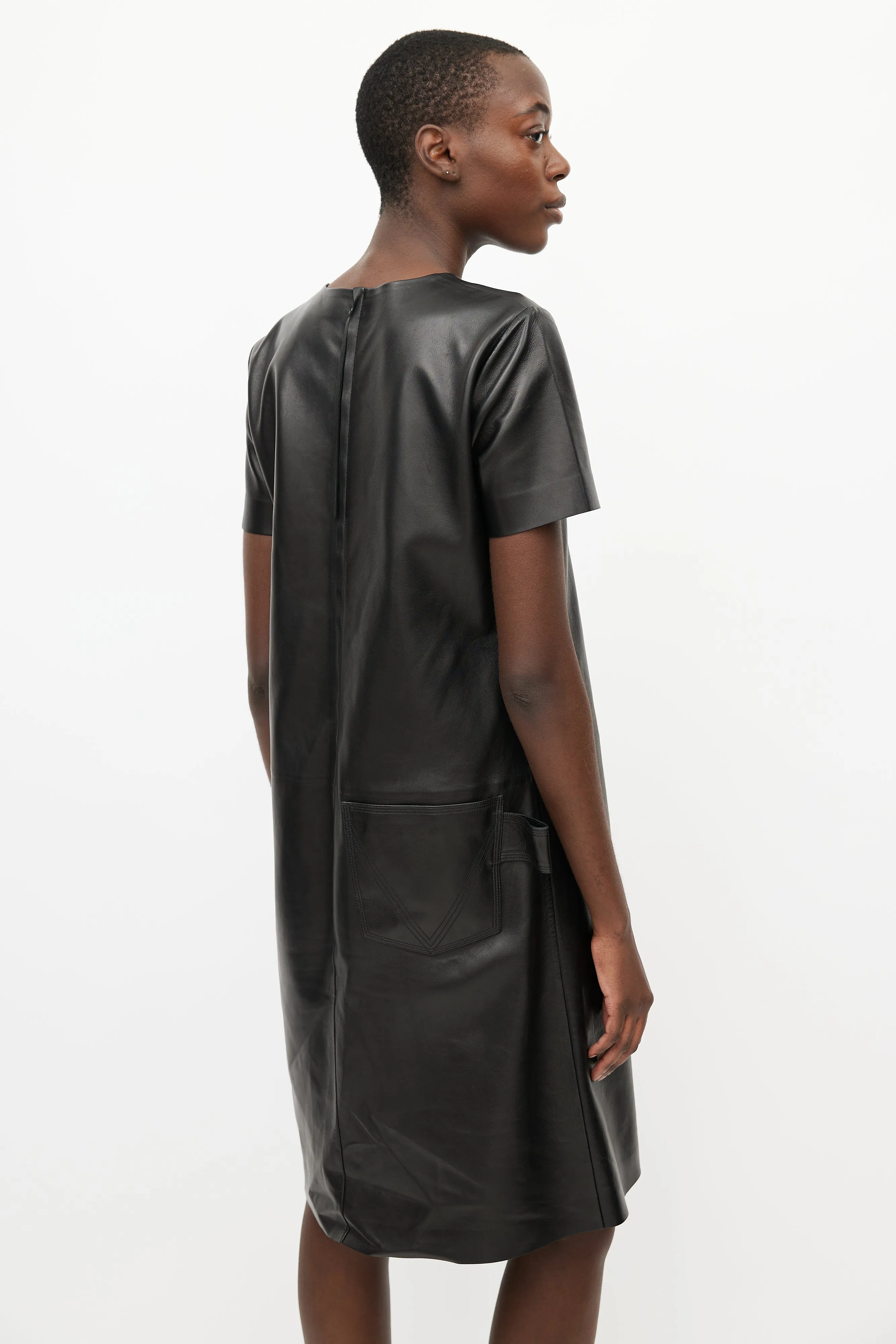 2019 Black Leather  Dress