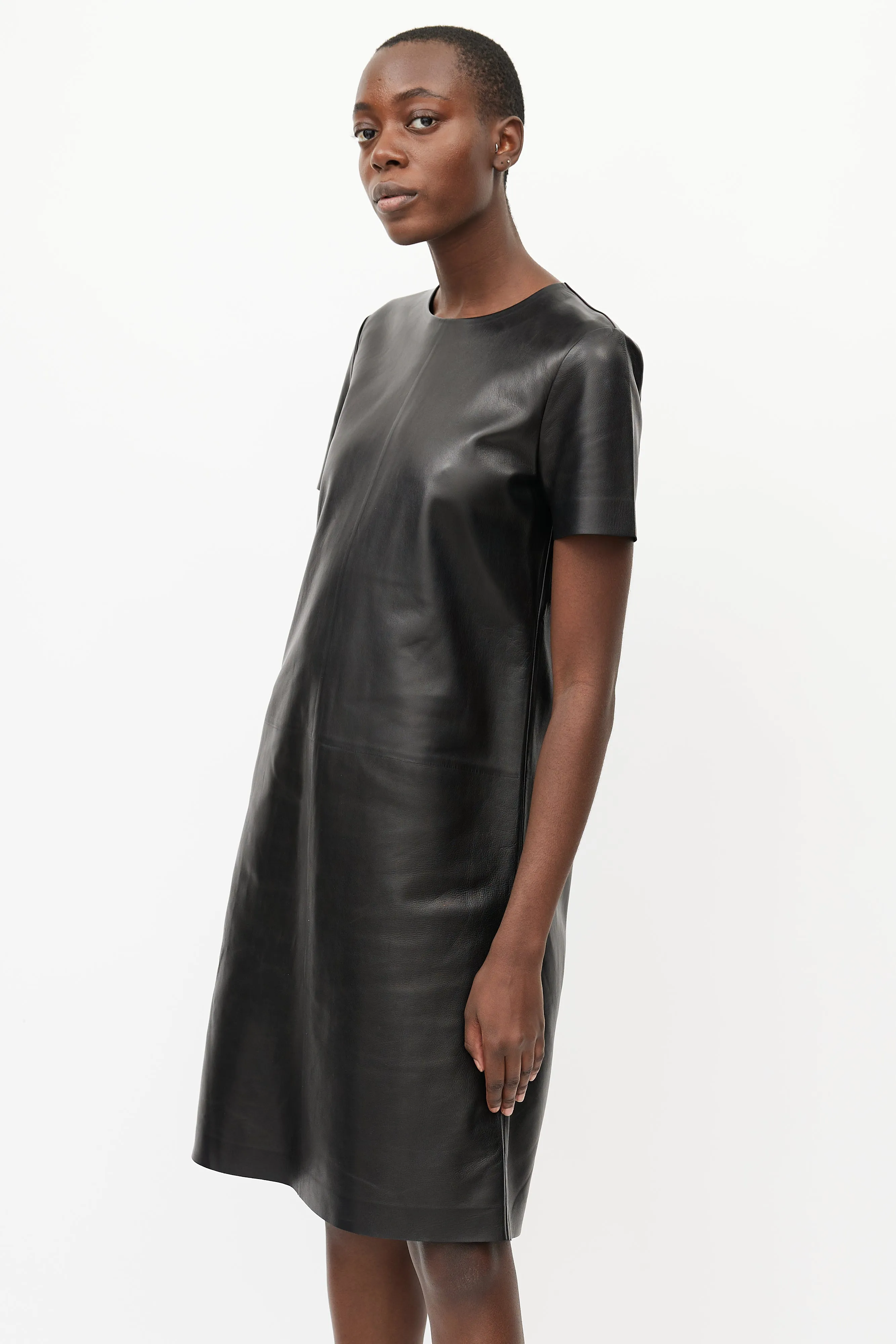 2019 Black Leather  Dress