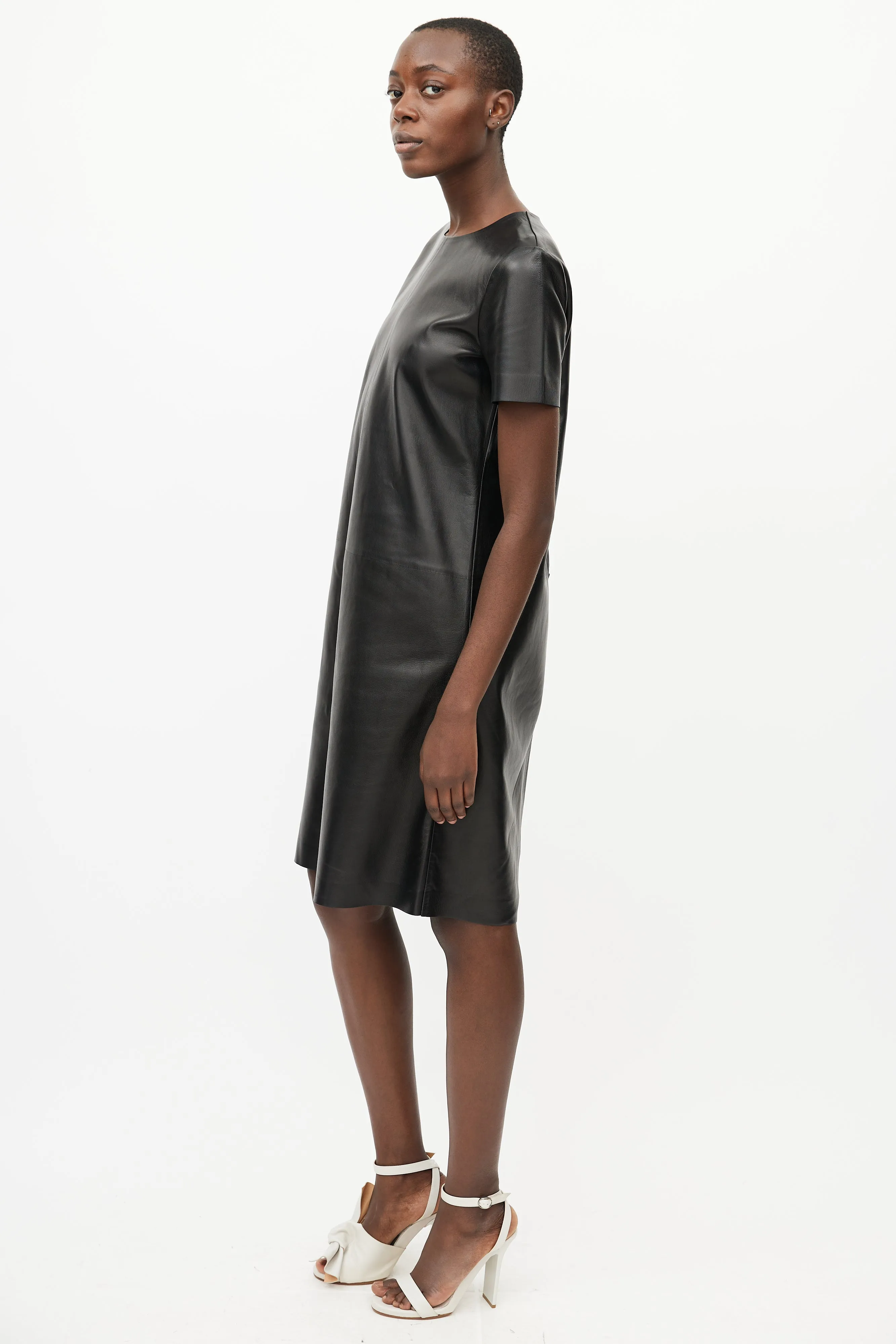 2019 Black Leather  Dress