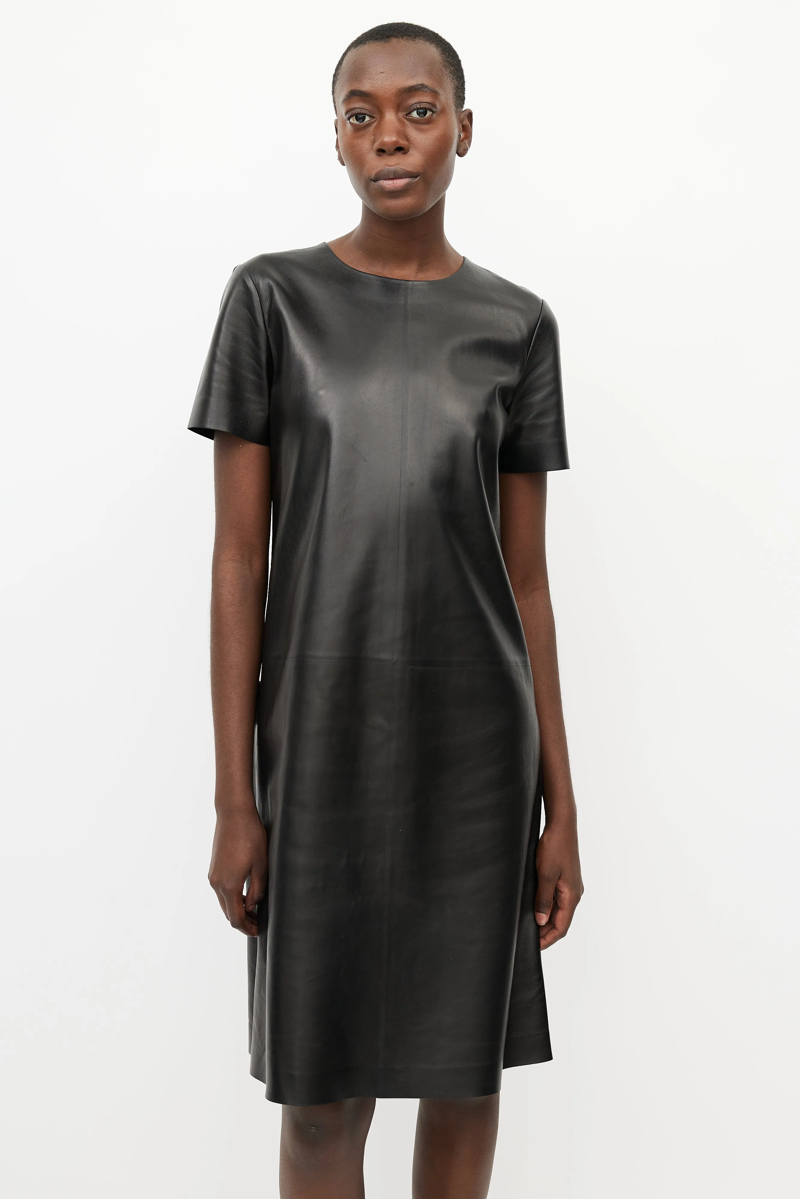 2019 Black Leather  Dress
