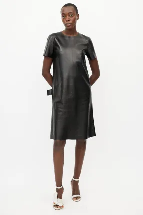 2019 Black Leather  Dress