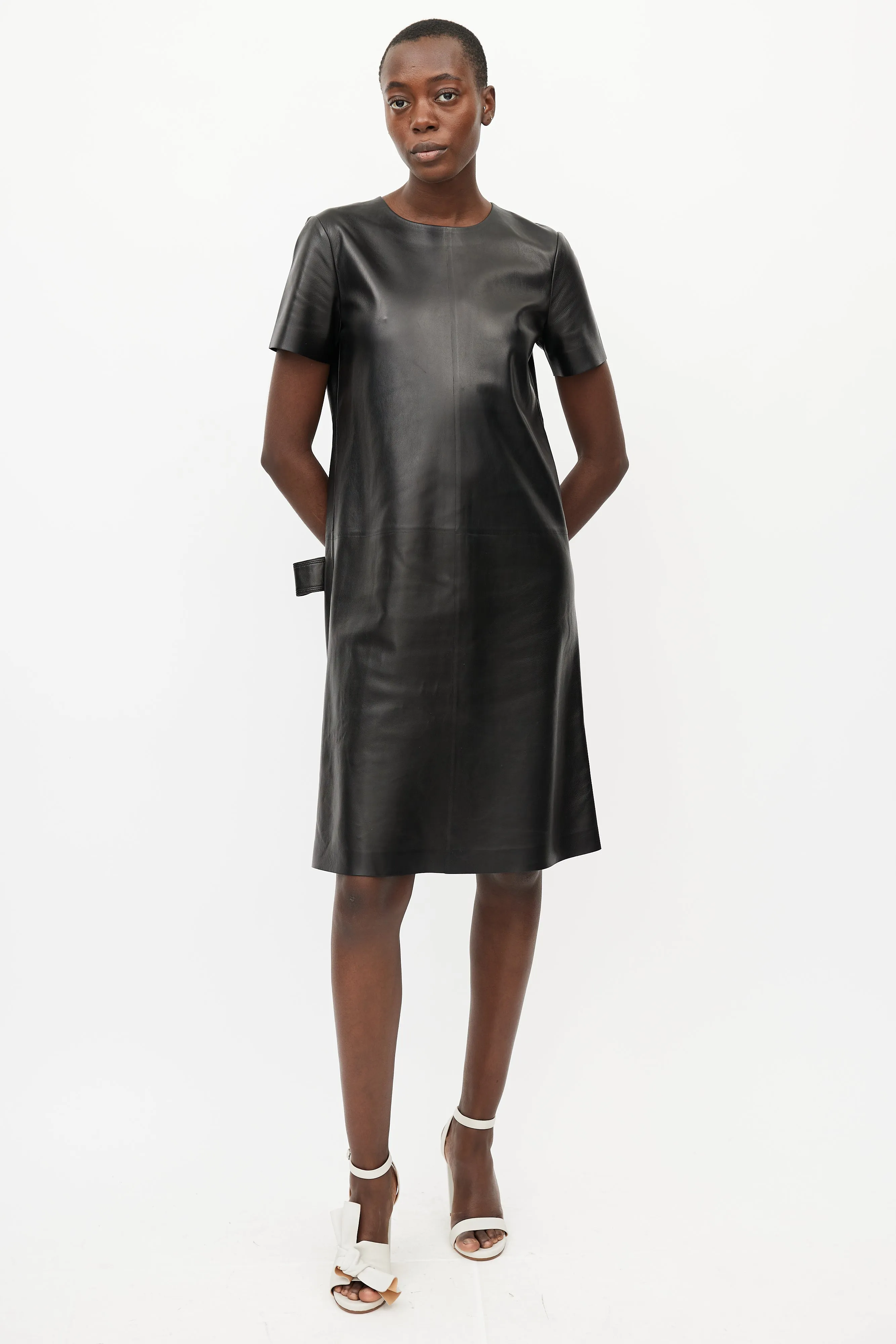 2019 Black Leather  Dress