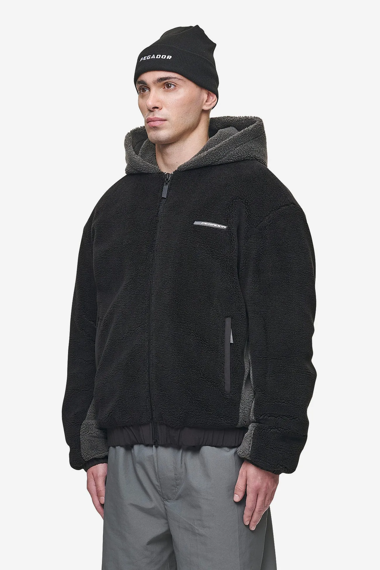 Absecon Teddy Jacket Black Anthracite