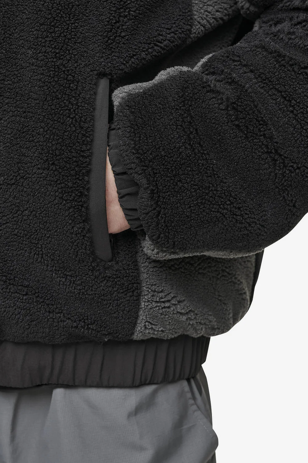 Absecon Teddy Jacket Black Anthracite
