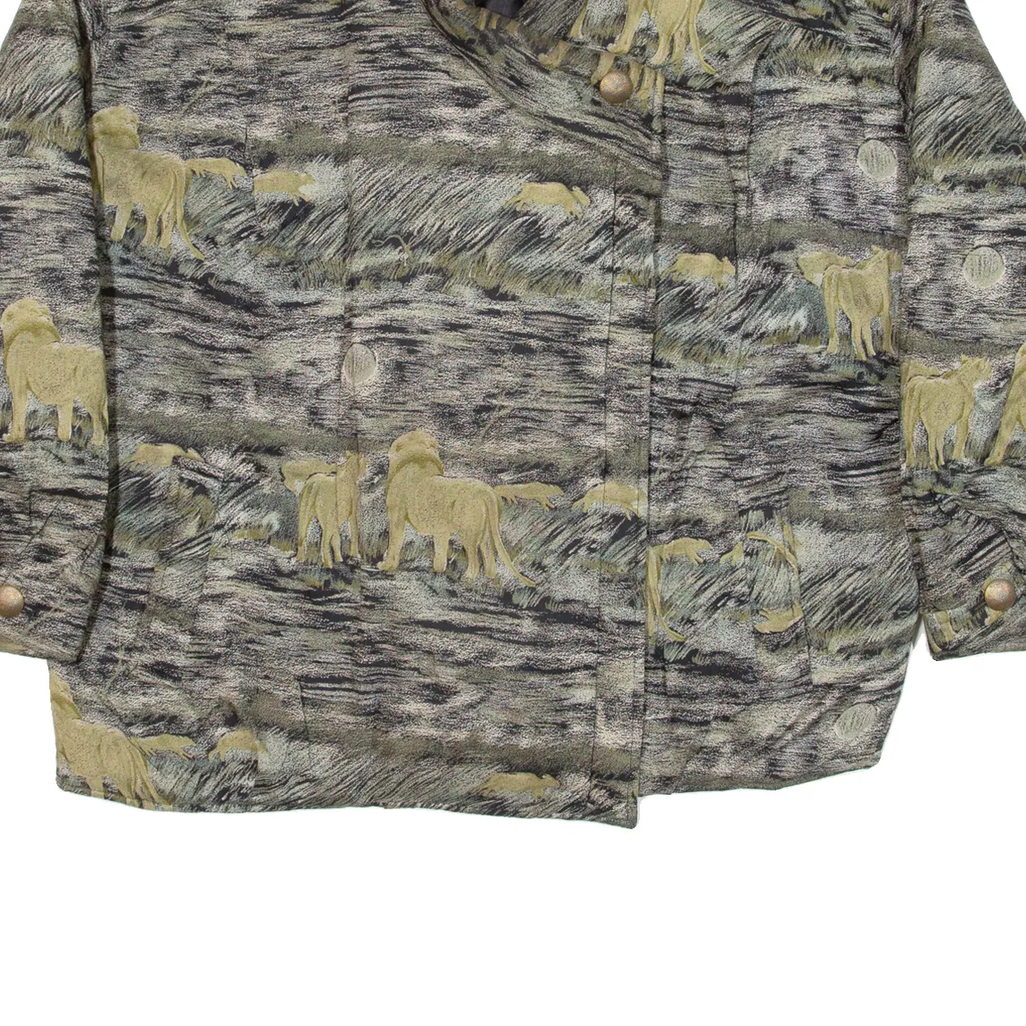 BIRD Quilted Lined Womens Coat Green Viscose XL