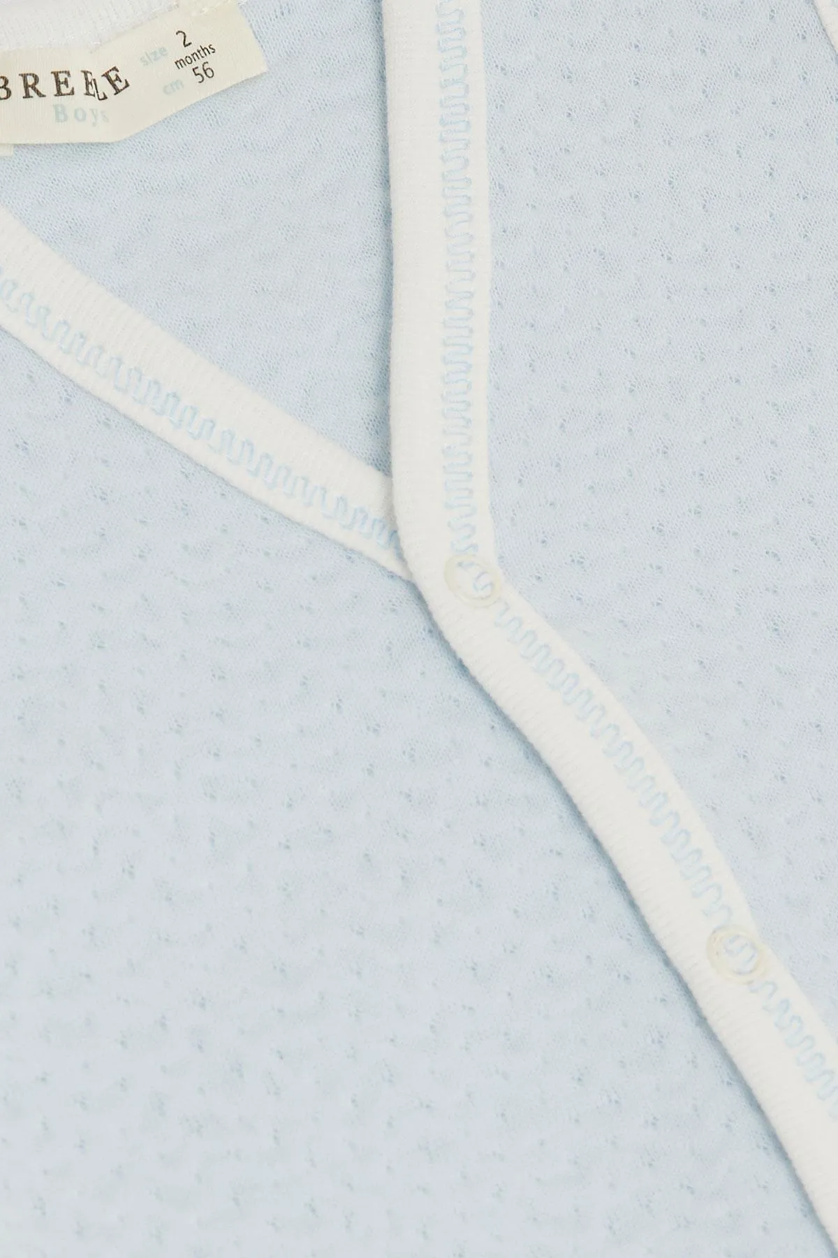 BRE Breeze Baby Boy Vest with Snaps 0-9 Months, Light Blue - Stockport