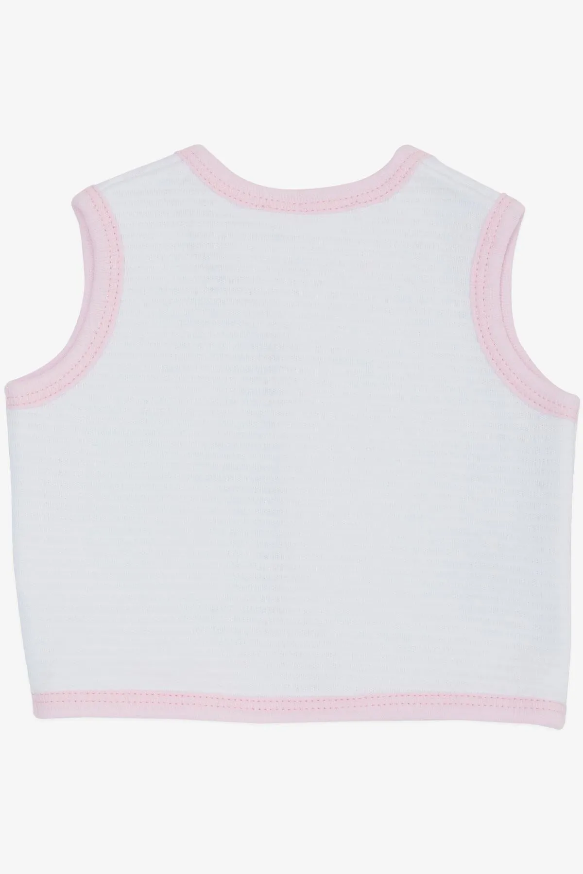 BRE Breeze Baby Girl Vest Buttoned 0-9 Months, White - Newbury