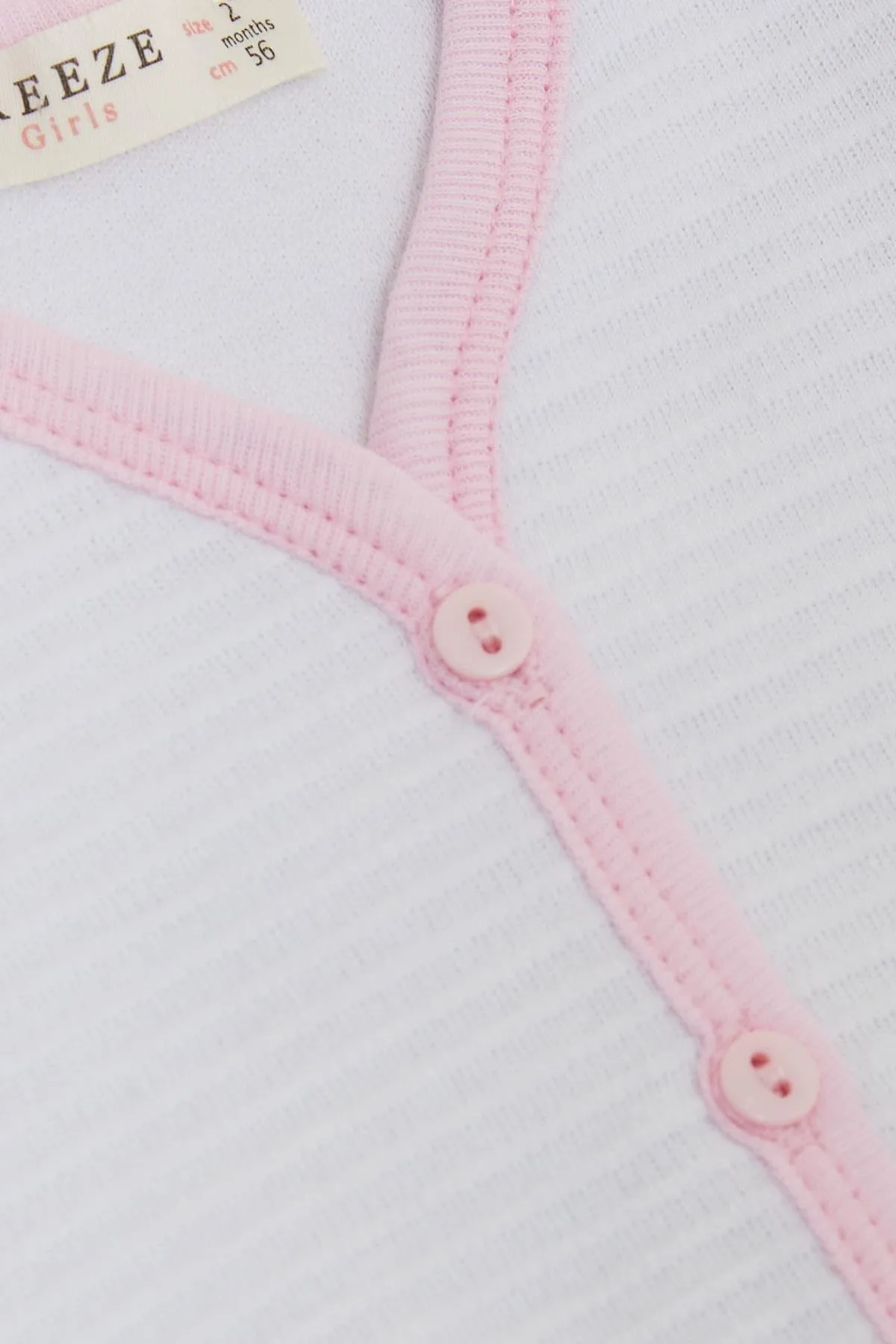BRE Breeze Baby Girl Vest Buttoned 0-9 Months, White - Newbury