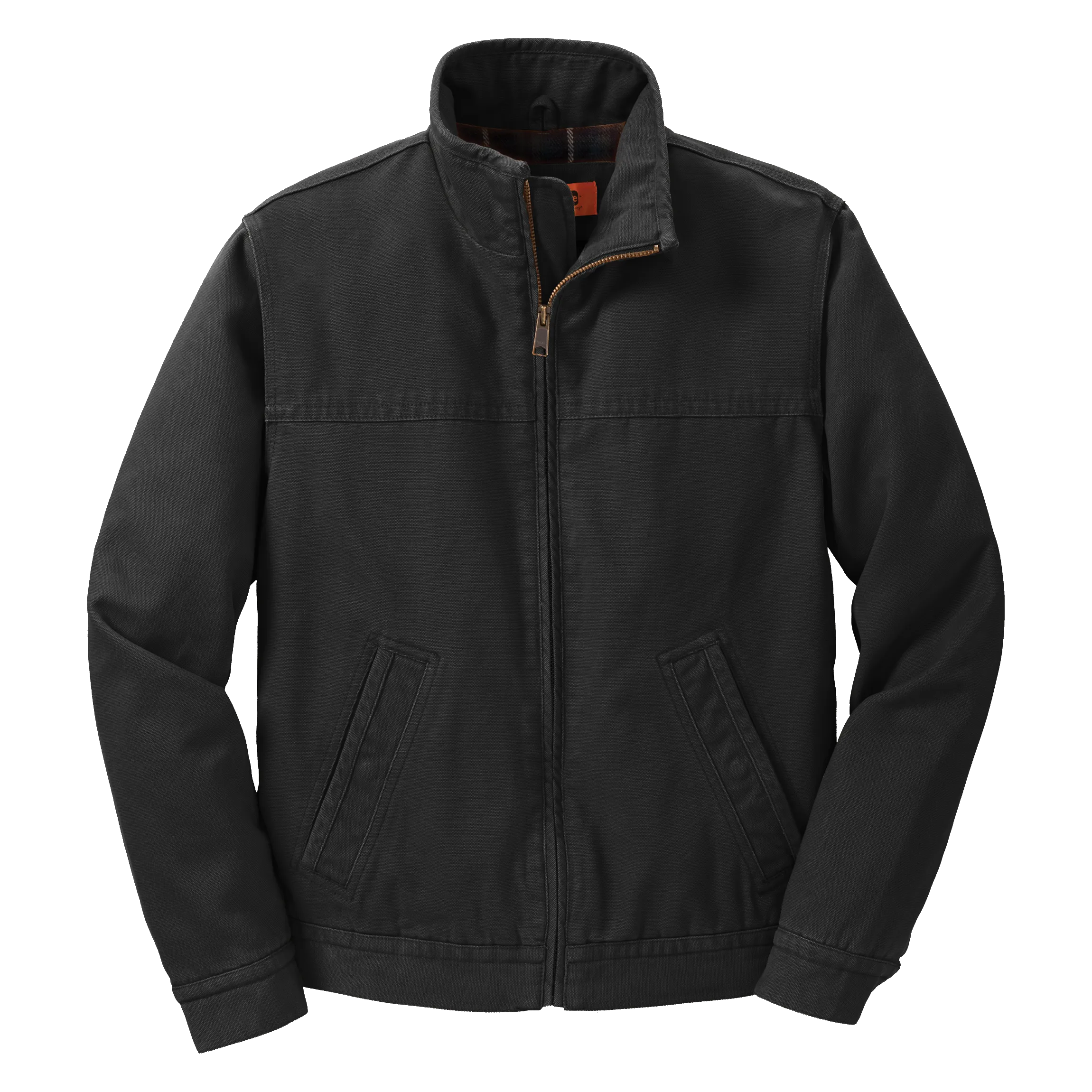 D1541 Mens Washed Duck Cloth Flannel-Lined Work Coat