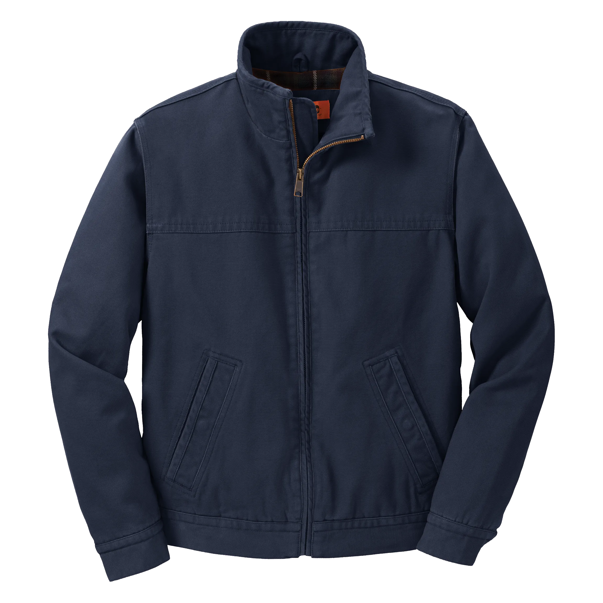 D1541 Mens Washed Duck Cloth Flannel-Lined Work Coat