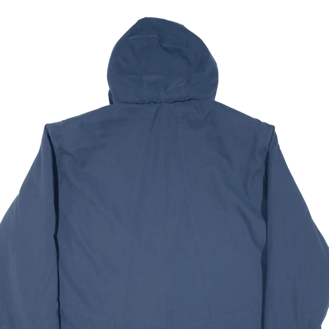 DAMART Quilted Lined Womens Rain Coat Blue Hooded UK 20