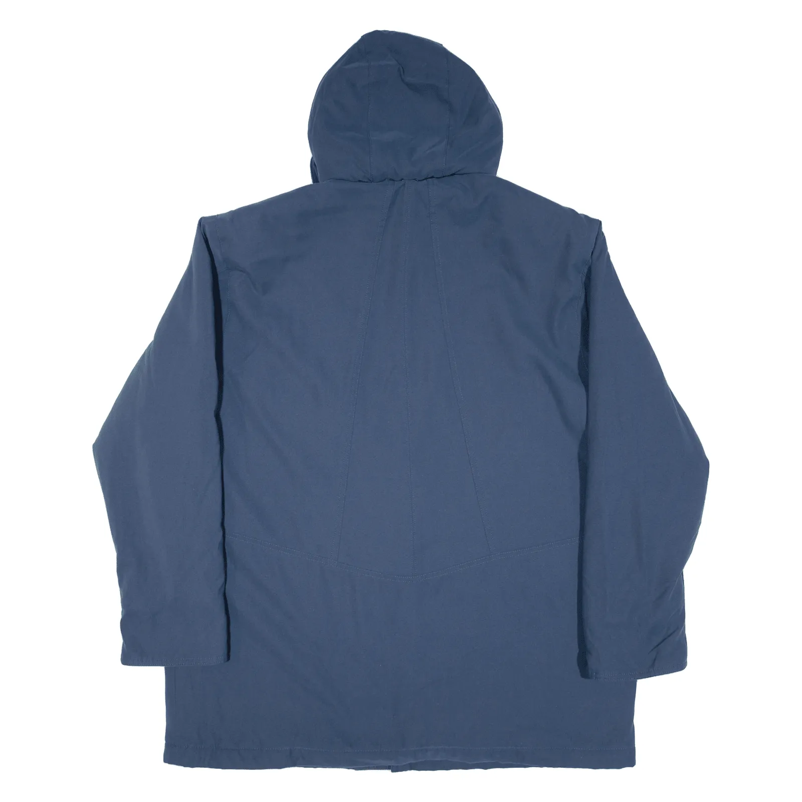 DAMART Quilted Lined Womens Rain Coat Blue Hooded UK 20