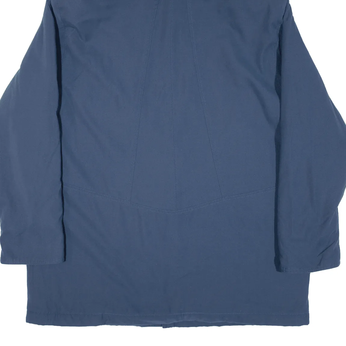 DAMART Quilted Lined Womens Rain Coat Blue Hooded UK 20