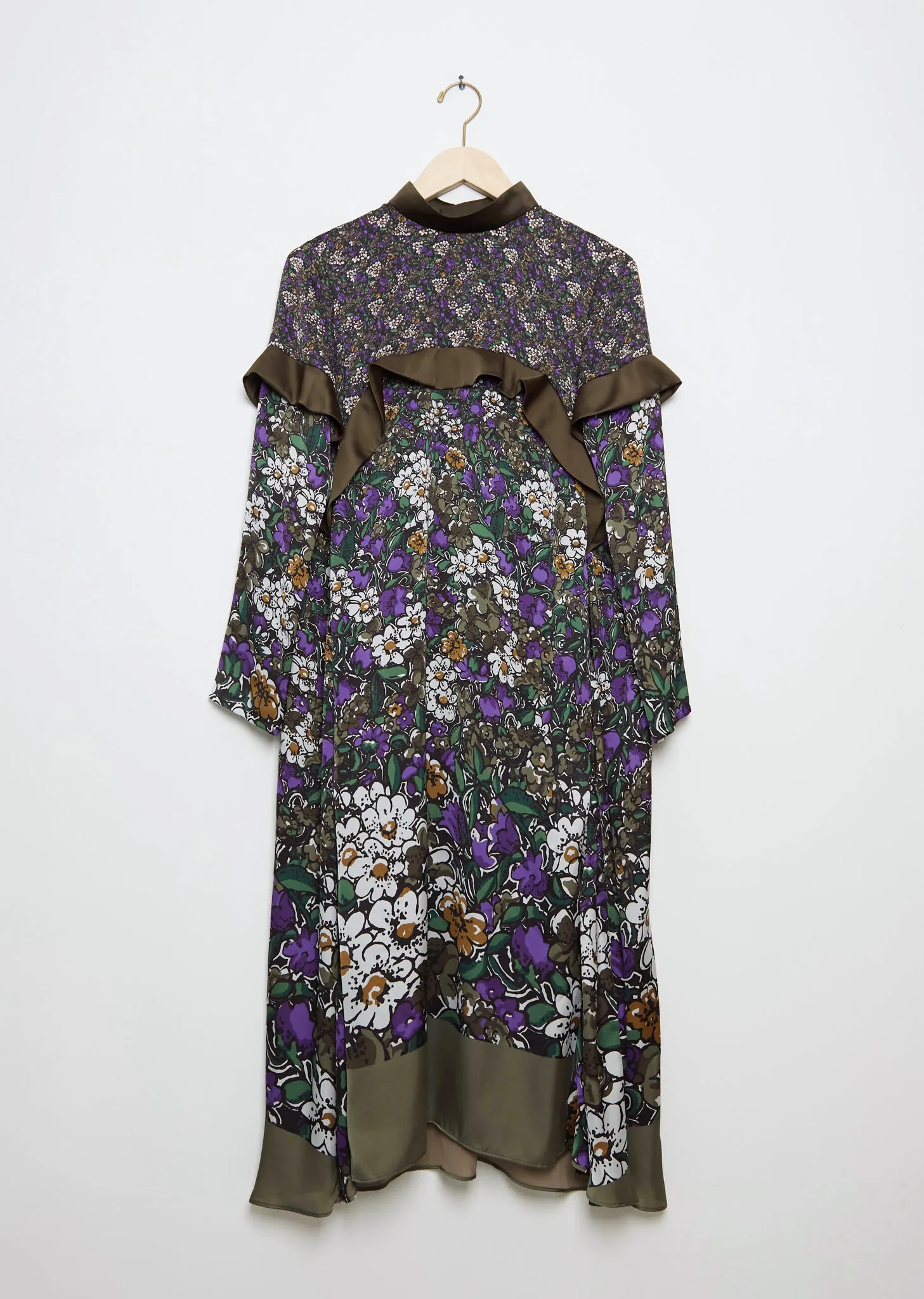Floral Print Polyester Dress