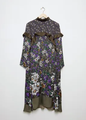 Floral Print Polyester Dress