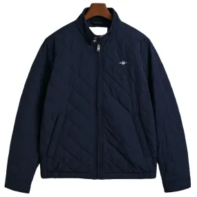 Gant Quilted Windcheater Jacket - Evening Blue