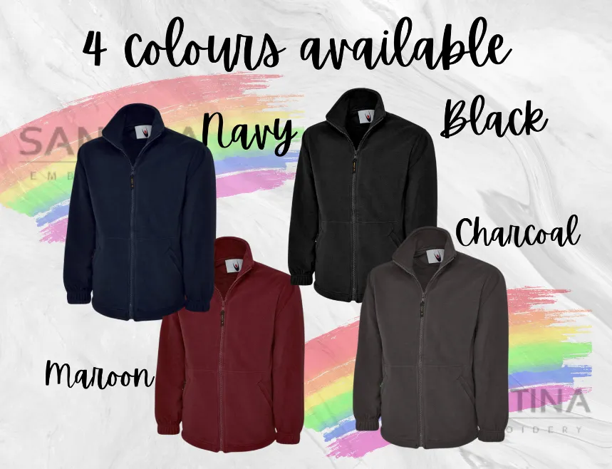 Healthworker stethoscope/ECG Custom personalised UNISEX full zip FLEECE jacket