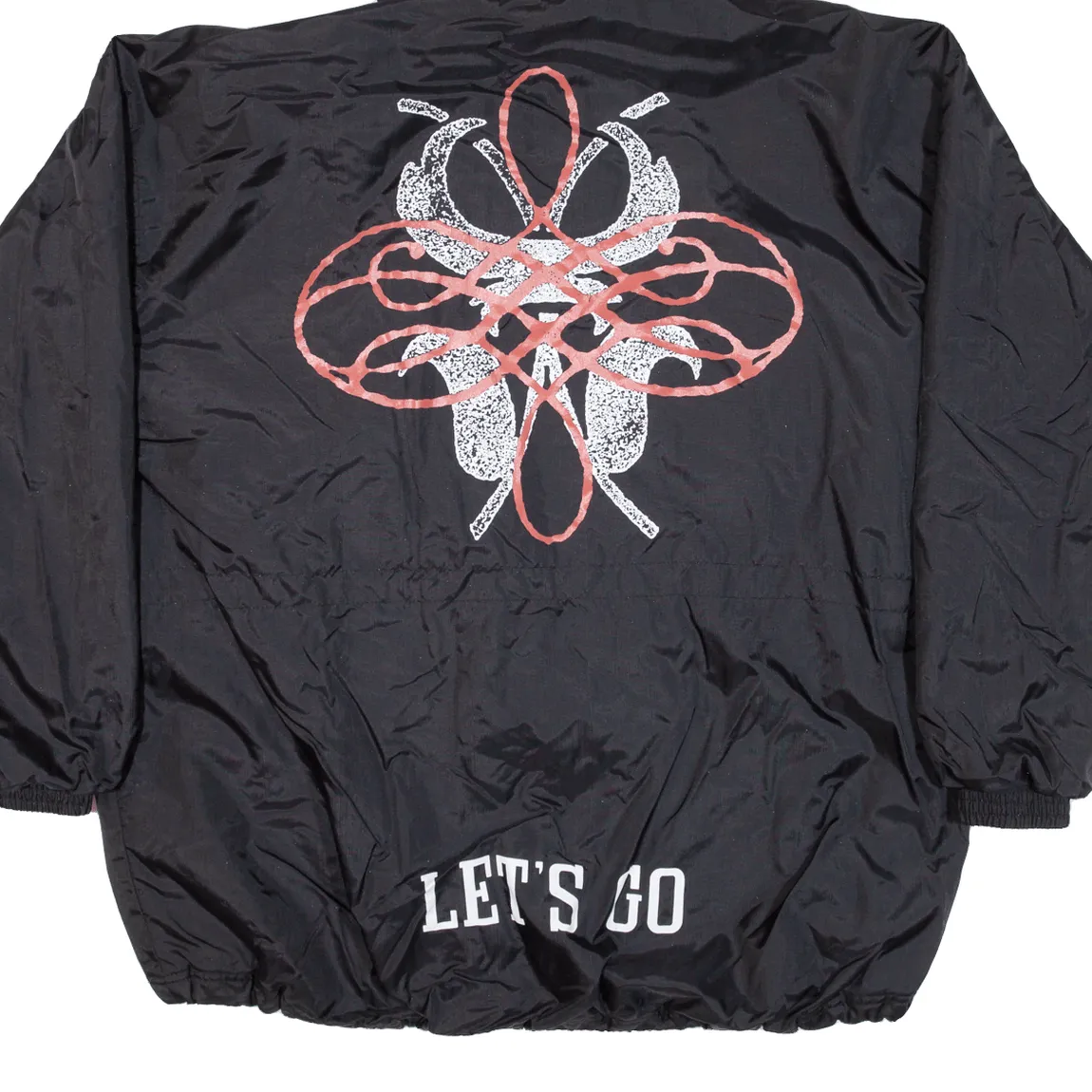 LETS GO Quilted Lined Mens Coat Black Hooded 3XL