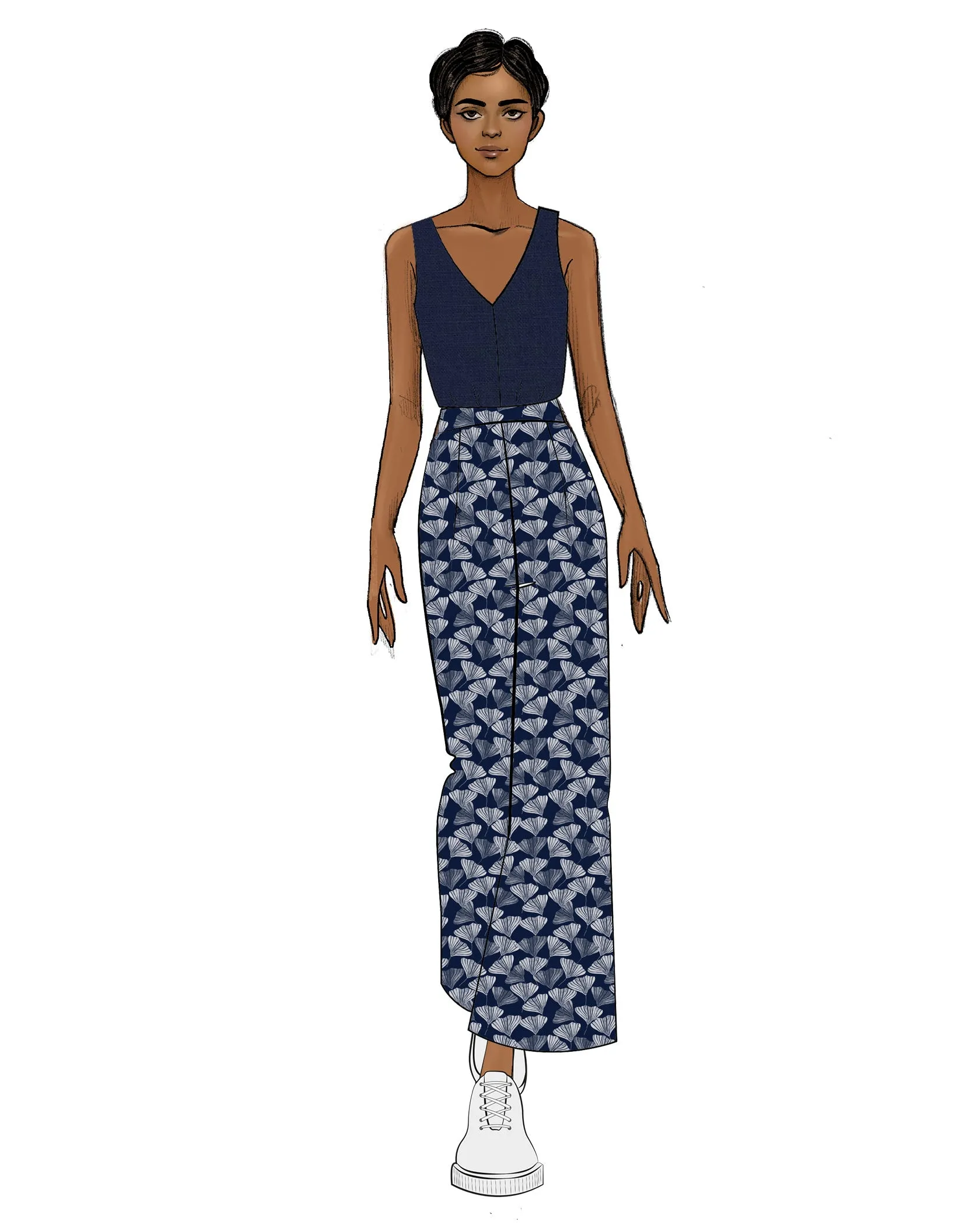 Linen Classic Cami - Navy