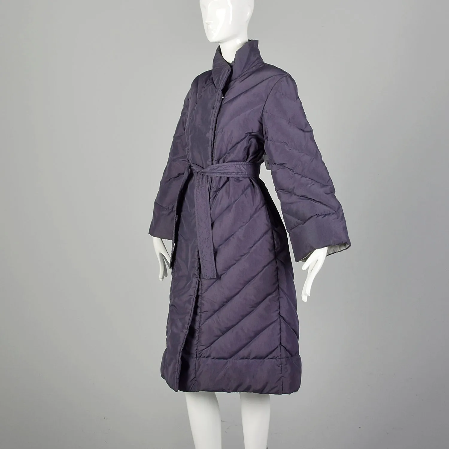Medium 1980s Bill Blass Purple Puffer Coat Winter Outerwear