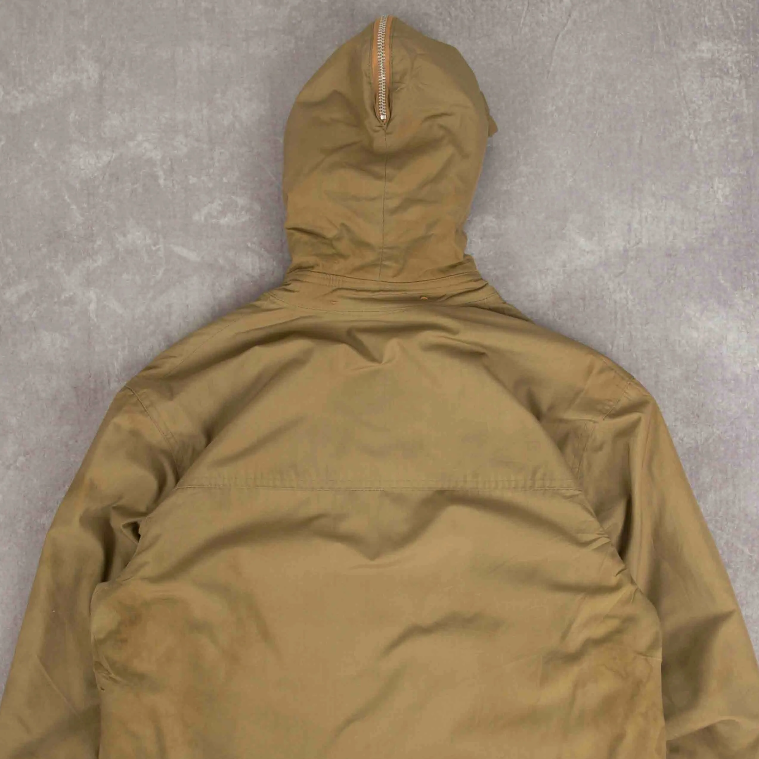 MEN'S VINTAGE 1980S SHERPA LINED HOODED PARKA JACKET - MEDIUM