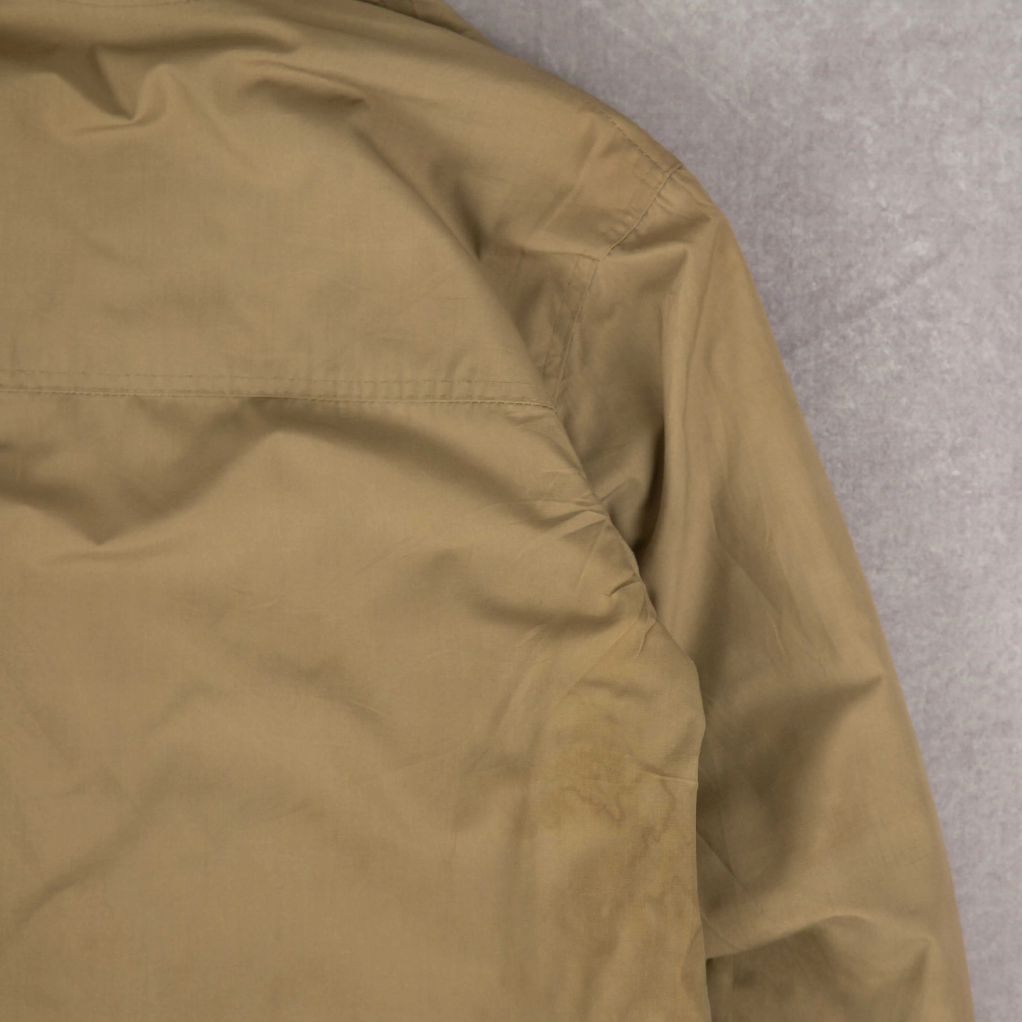 MEN'S VINTAGE 1980S SHERPA LINED HOODED PARKA JACKET - MEDIUM