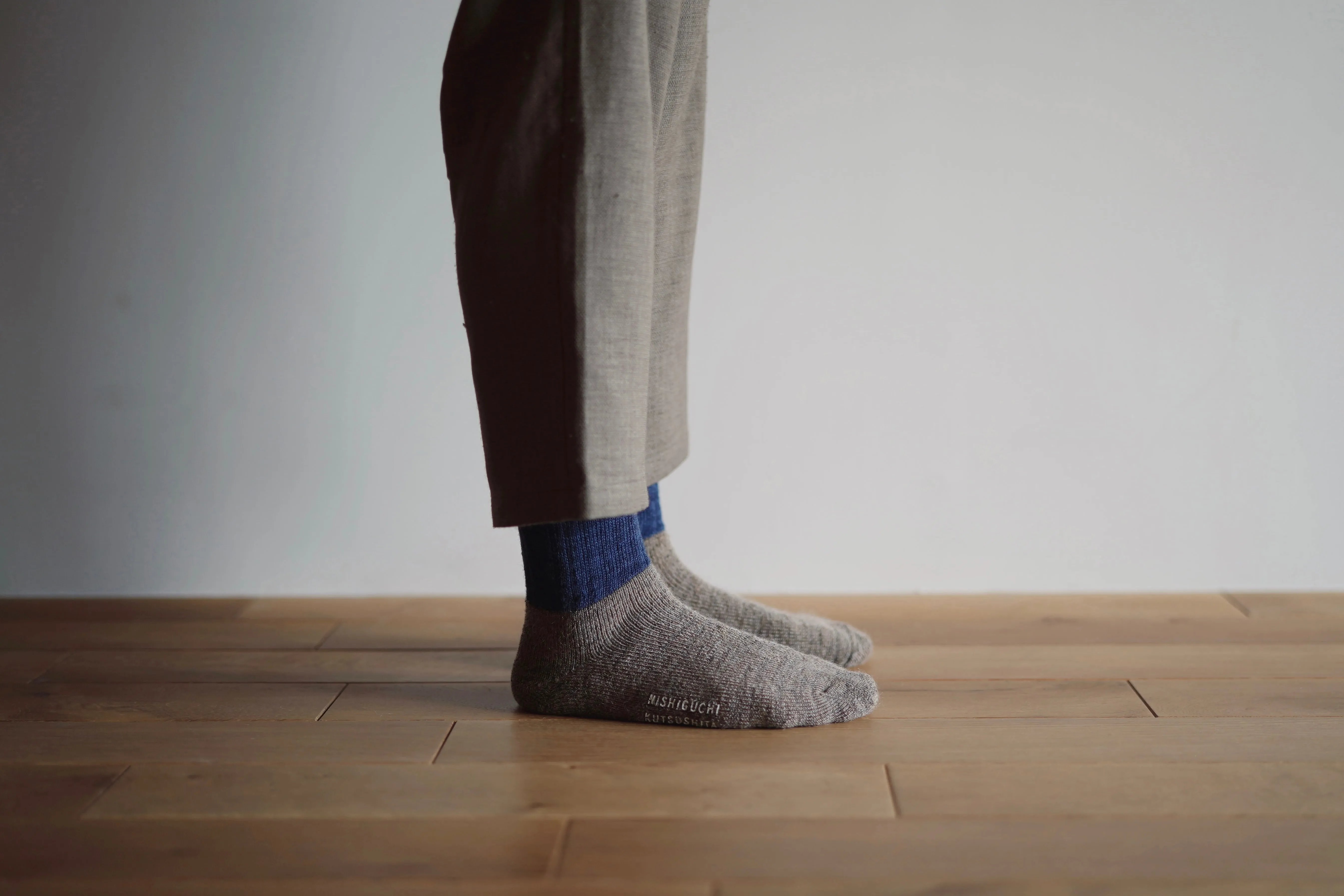 Mohair Wool Pile Socks - Navy
