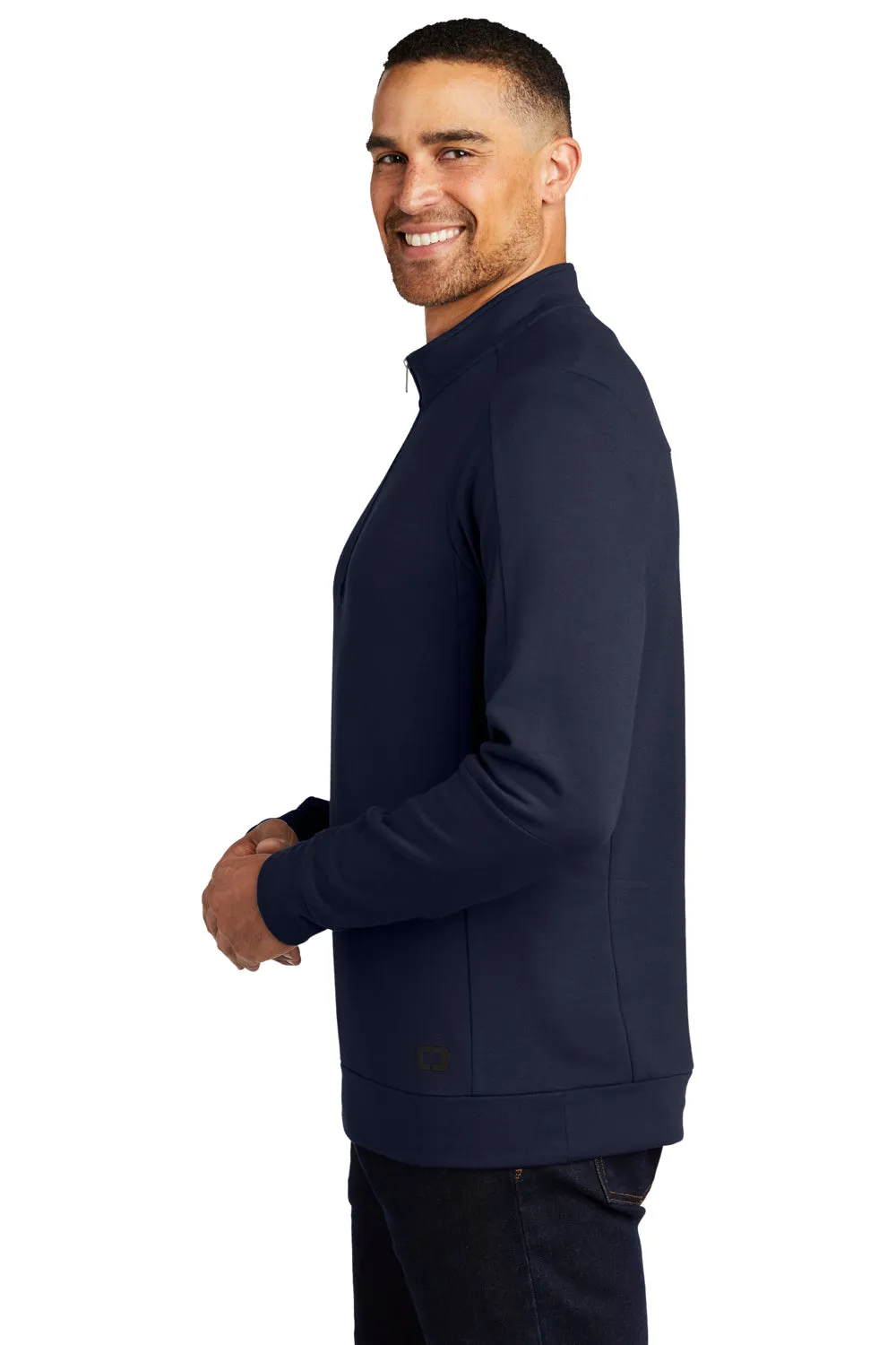Ogio Mens Luuma Fleece 1/4 Zip Sweatshirt - River Navy Blue