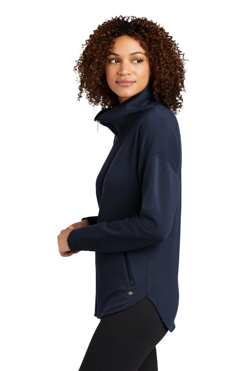 Ogio Womens Luuma Fleece Full Zip Jacket - River Navy Blue