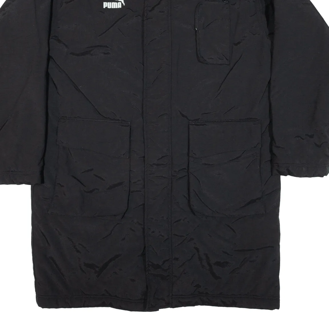 PUMA Quilted Lined Mens Coat Black Nylon M
