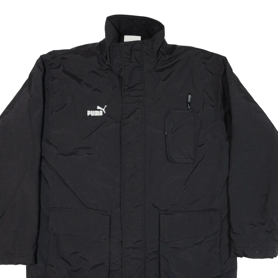 PUMA Quilted Lined Mens Coat Black Nylon M