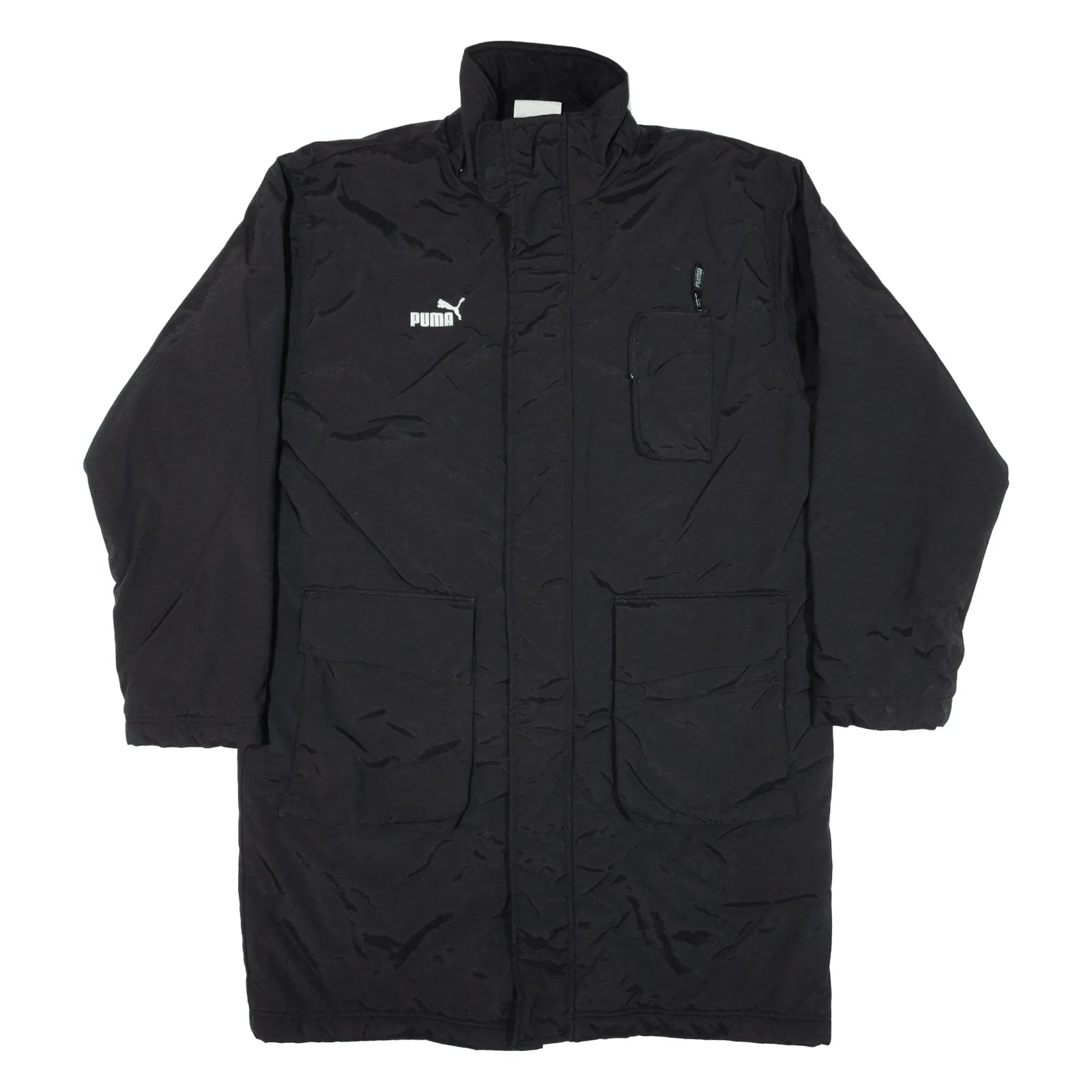 PUMA Quilted Lined Mens Coat Black Nylon M
