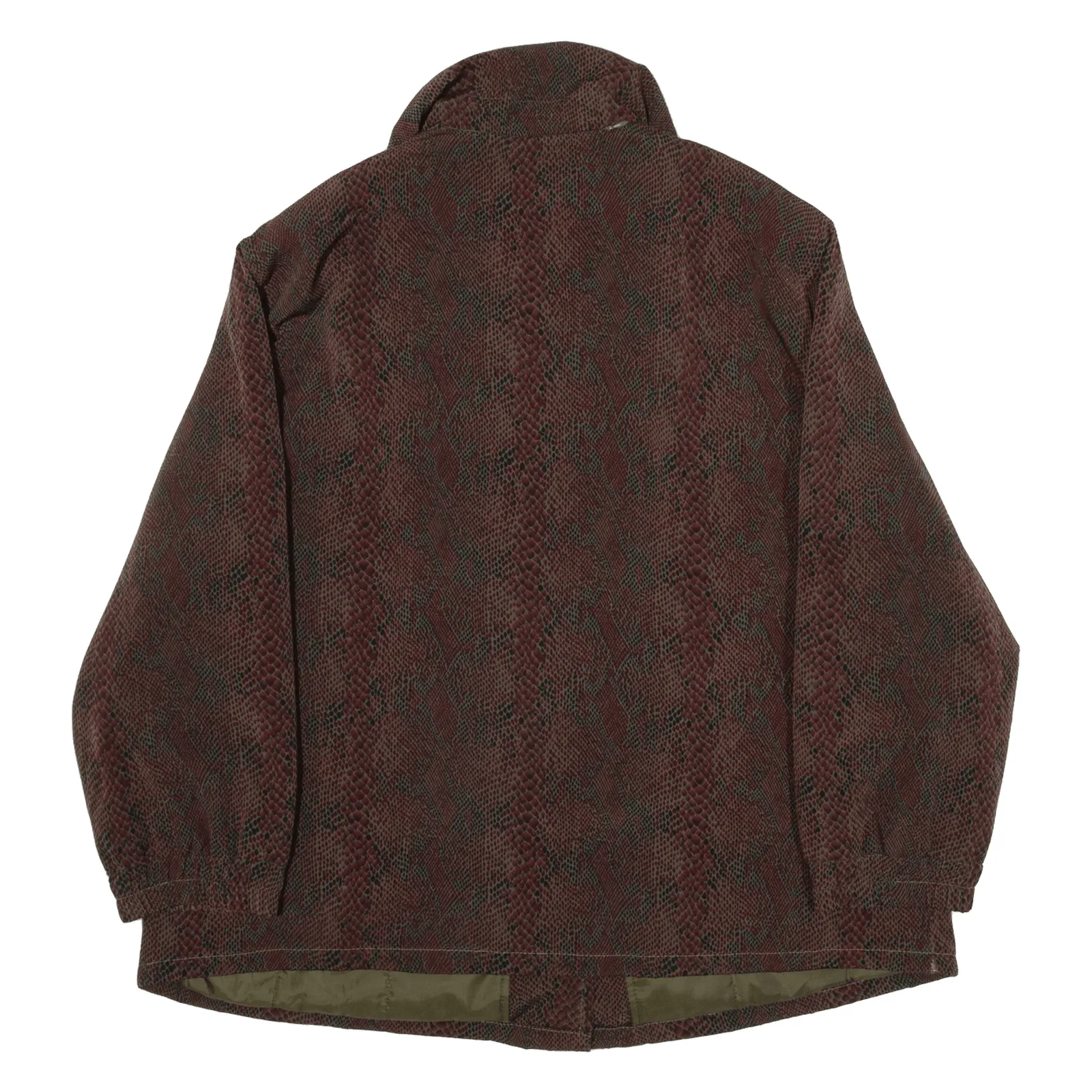Quilted Lined Womens Coat Maroon UK 20