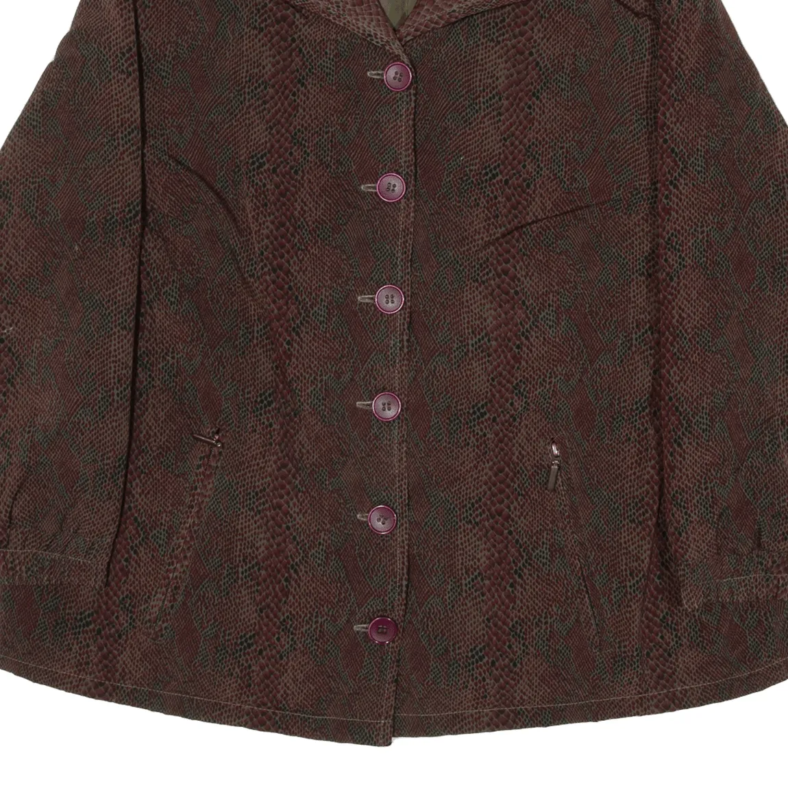 Quilted Lined Womens Coat Maroon UK 20