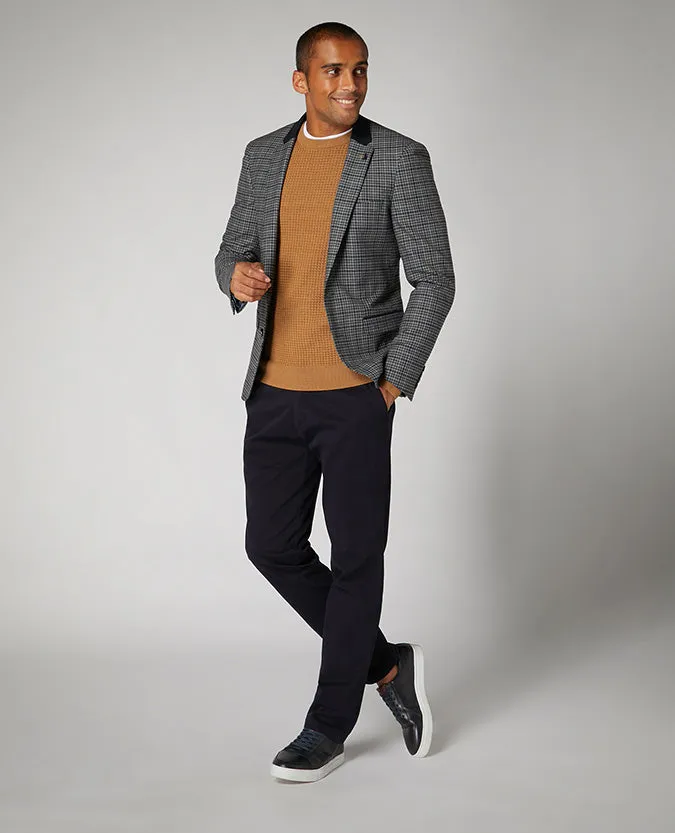 Slim Fit Checked Stretch Jacket