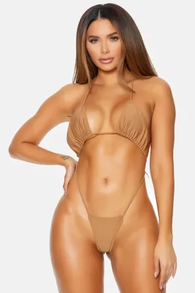 Triangle Criss Cross T-string Sexy One Piece Swimsuit