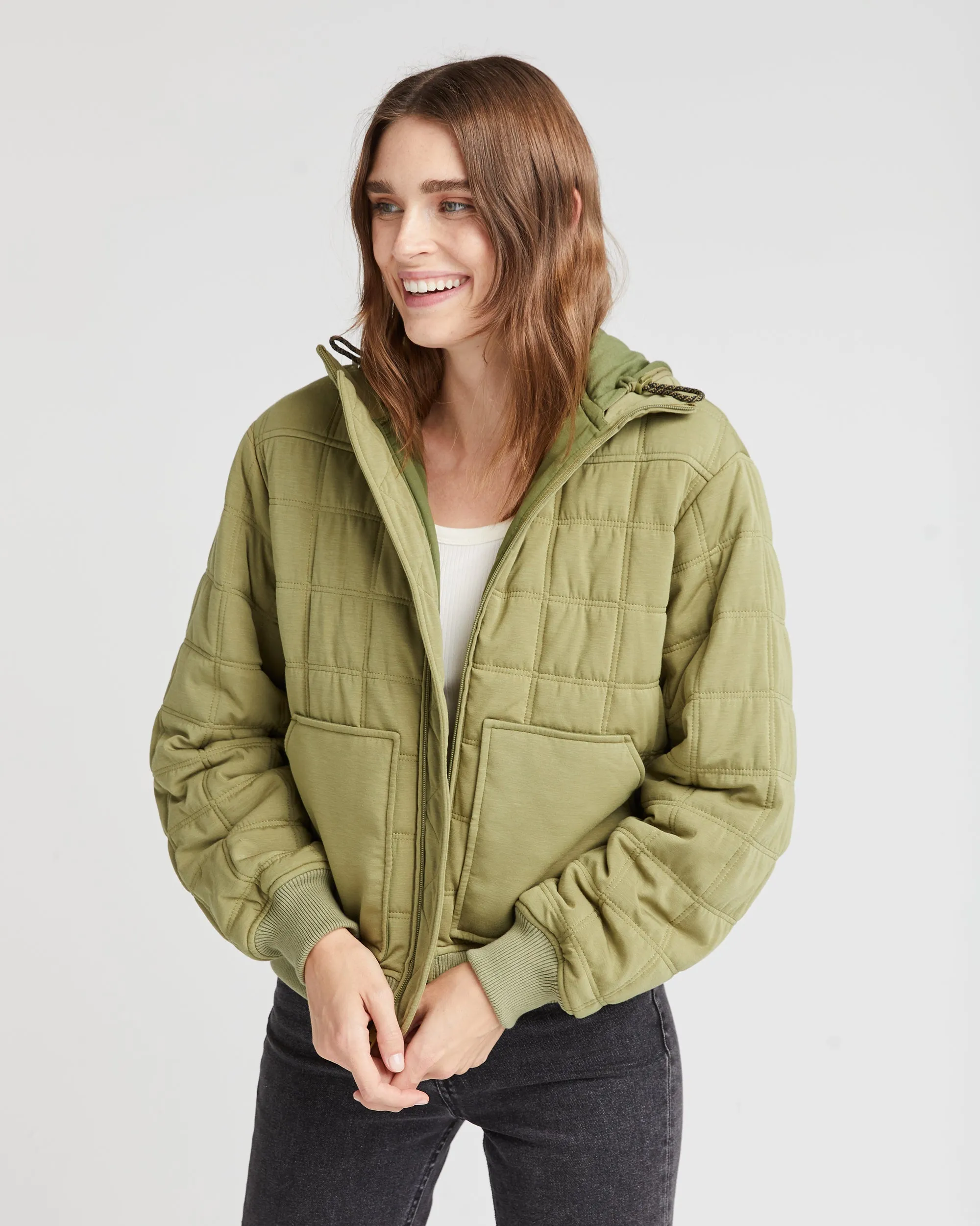 Women's Quilted Modal Bomber Jacket